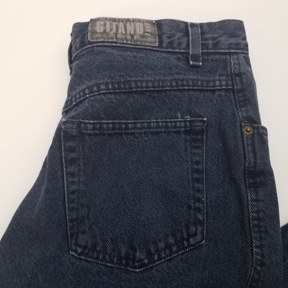 80's Vintage Dark Wash Denim Blue Jeans by Gitano Size 10 Ankle Short 31x27 - Picture 9 of 9